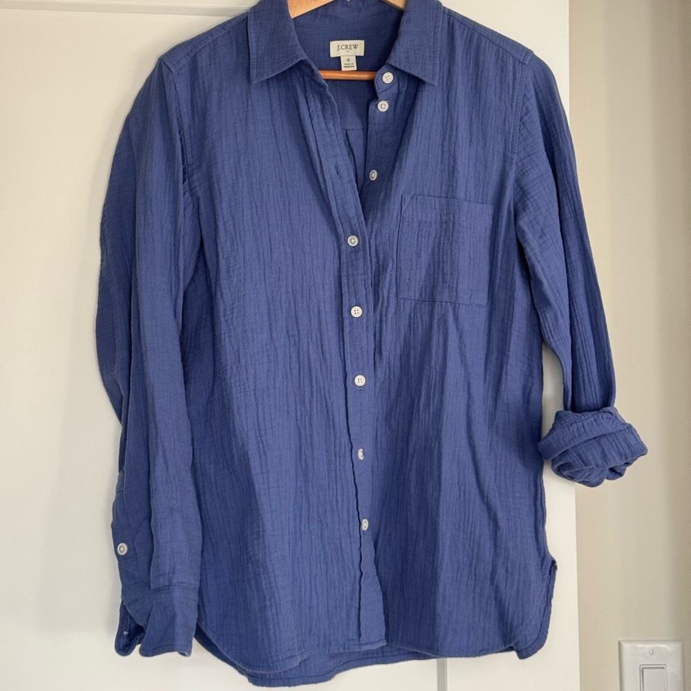 J CREW | Double-gauze button-up shirt - Picture 4 of 8